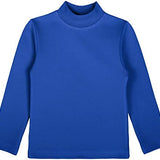 Girls' Basic Mock Turtleneck Long Sleeve Cotton Solid T-Shirt / Toddler LILAX