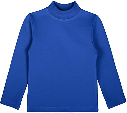 Girls' Basic Mock Turtleneck Long Sleeve Cotton Solid T-Shirt / Toddler LILAX