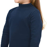 Girls' Basic Mock Turtleneck Long Sleeve Cotton Solid T-Shirt / 9 to 12 Years LILAX