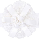 Baby Girl Newborn Christening Baptism Lace White Dress Gown 4 Piece Deluxe Set LILAX