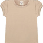 Baby Girls' Basic Short Puff Sleeve Round Neck T-Shirt / 6 to 12 Months LILAX