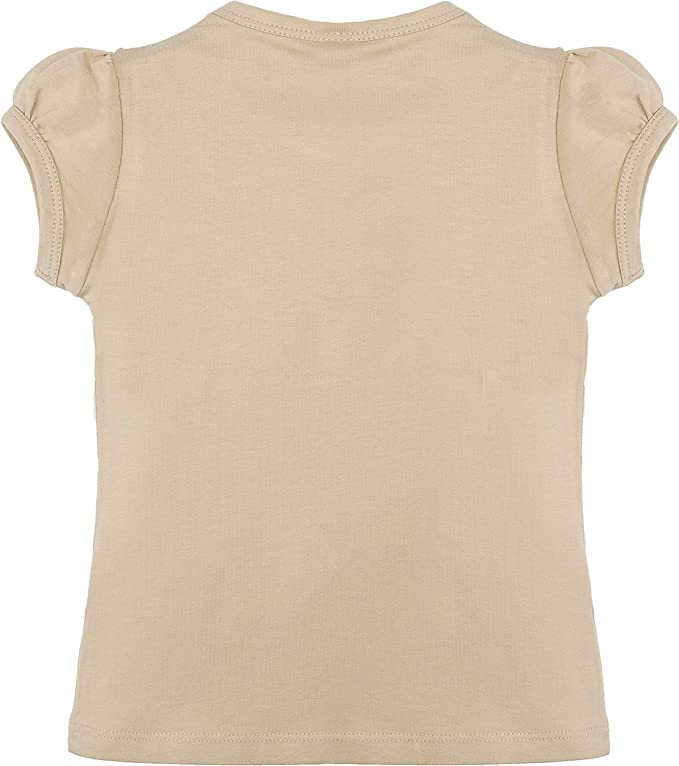 Baby Girls' Basic Short Puff Sleeve Round Neck T-Shirt / 12 to 24 Months LILAX