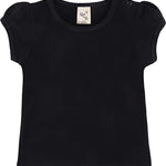 Baby Girls' Basic Short Puff Sleeve Round Neck T-Shirt / 6 to 12 Months LILAX