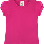 Baby Girls' Basic Short Puff Sleeve Round Neck T-Shirt / 6 to 12 Months LILAX