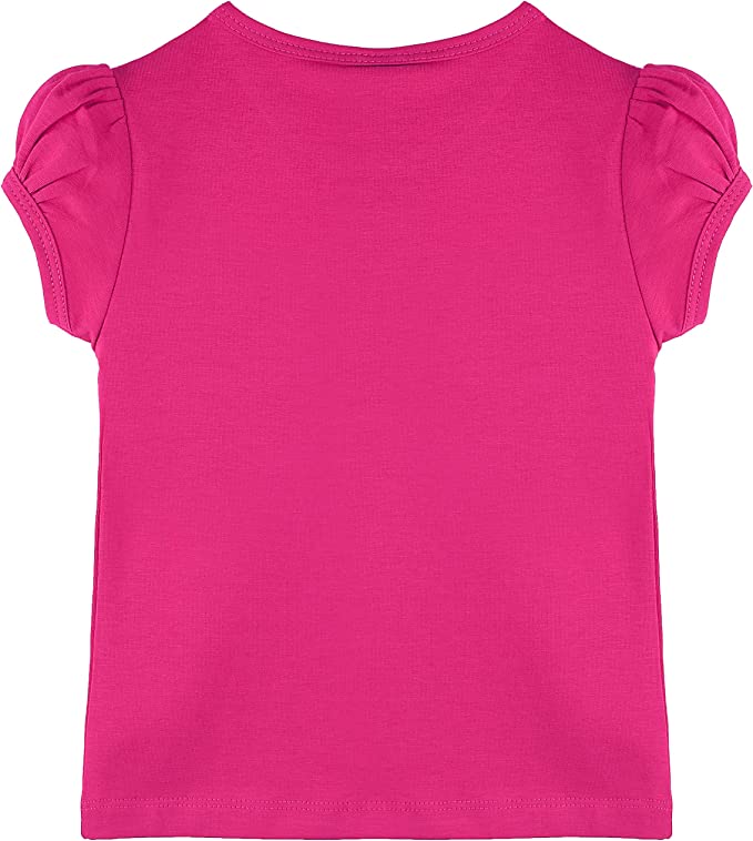 Baby Girls' Basic Short Puff Sleeve Round Neck T-Shirt / 6 to 12 Months LILAX