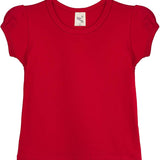 Girls' Basic Cotton T-Shirt  Short Puff Sleeve Crewneck / Toddler LILAX