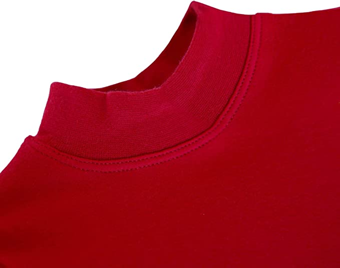 Girls' Basic Mock Turtleneck Long Sleeve Cotton Solid T-Shirt / 5 to 8 Years LILAX