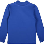 Girls' Basic Mock Turtleneck Long Sleeve Cotton Solid T-Shirt / 9 to 12 Years LILAX