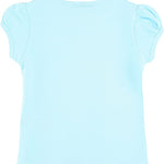 Girls' Basic Cotton T-Shirt  Short Puff Sleeve Crewneck / 8 to 10 LILAX