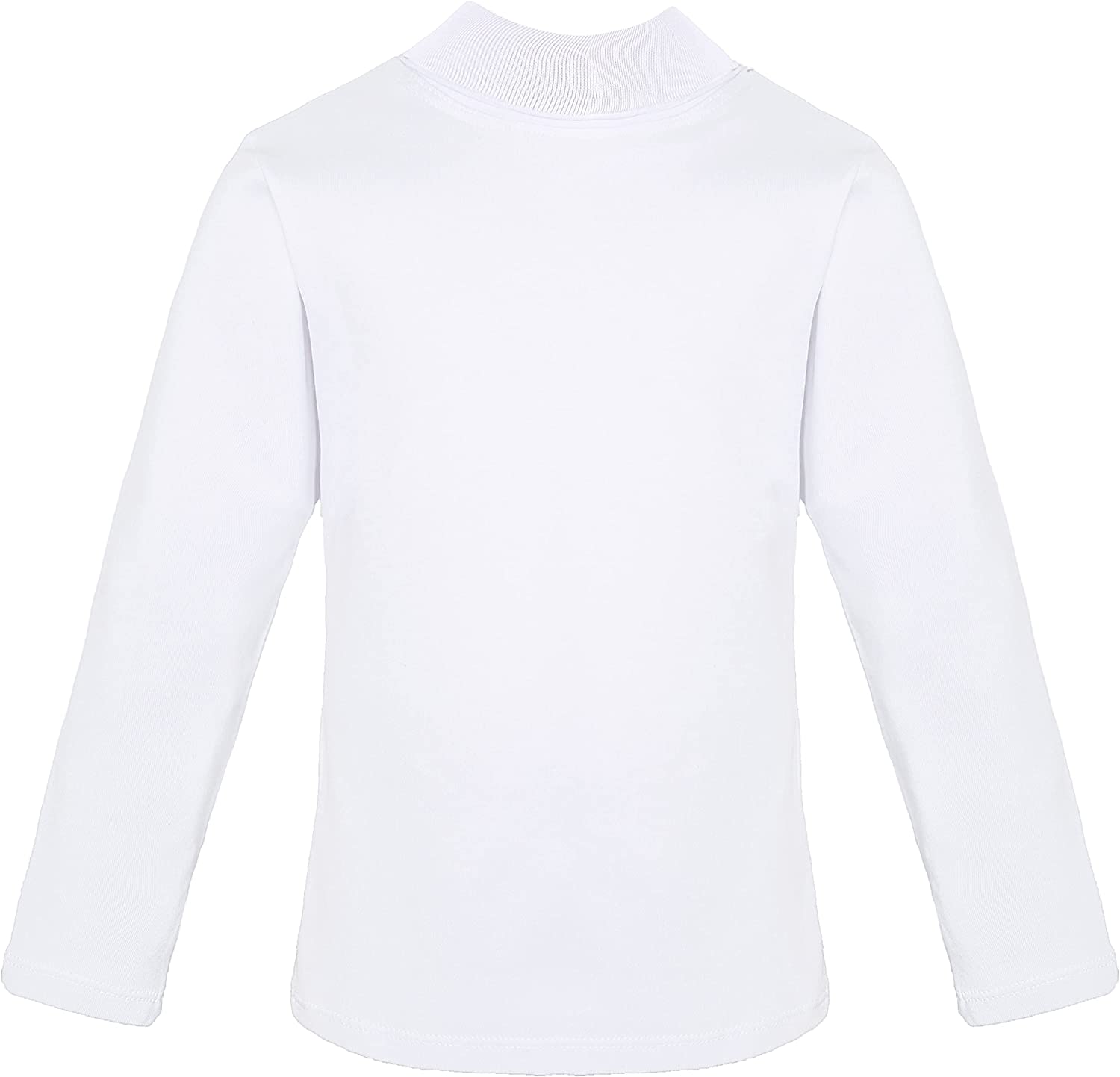 Girls' Basic Mock Turtleneck Long Sleeve Cotton Solid T-Shirt / Toddler LILAX