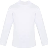 Girls' Basic Mock Turtleneck Long Sleeve Cotton Solid T-Shirt / 5 to 8 Years LILAX