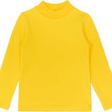 Girls' Basic Mock Turtleneck Long Sleeve Cotton Solid T-Shirt / Toddler LILAX