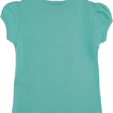 Girls' Basic Cotton T-Shirt  Short Puff Sleeve Crewneck / 8 to 10 LILAX