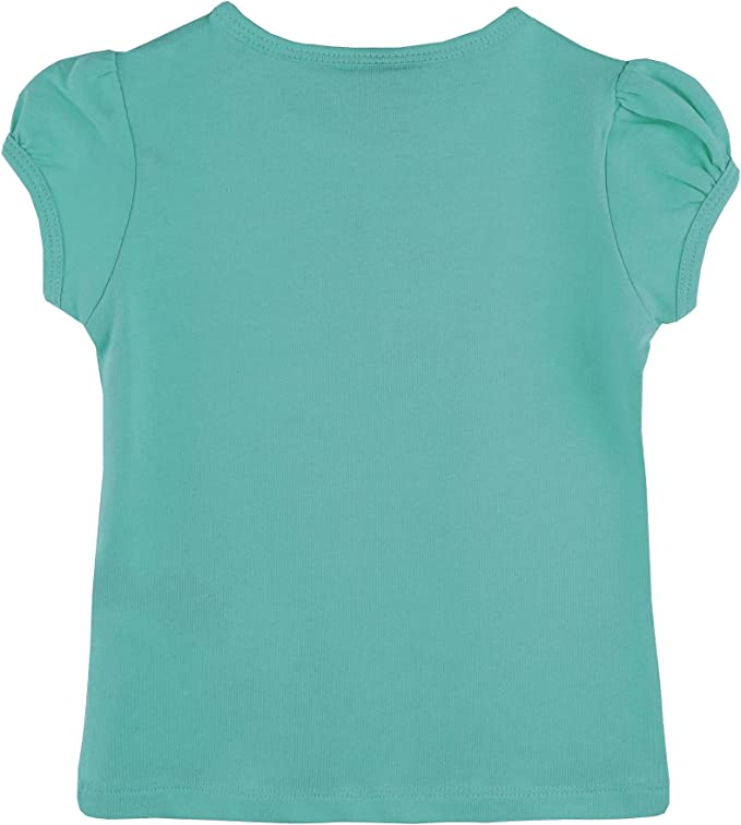 Girls' Basic Cotton T-Shirt  Short Puff Sleeve Crewneck / 8 to 10 LILAX