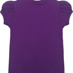 Girls' Basic Cotton T-Shirt  Short Puff Sleeve Crewneck / Toddler LILAX