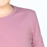 Girls' Basic Crewneck Long Sleeve Cotton T-Shirt / 8 to 10 Years LILAX