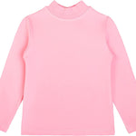 Girls' Basic Mock Turtleneck Long Sleeve Cotton Solid T-Shirt / Toddler LILAX