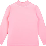 Girls' Basic Mock Turtleneck Long Sleeve Cotton Solid T-Shirt / Toddler LILAX