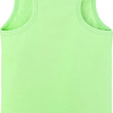 Girls' Soft Solid Cotton Blend Racerback Tank Top / 5 to 7 Years LILAX