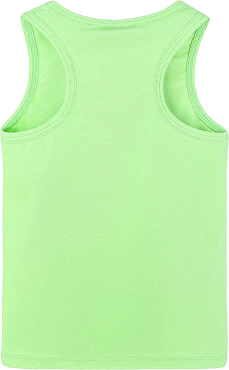 Girls' Soft Solid Cotton Blend Racerback Tank Top / 5 to 7 Years LILAX