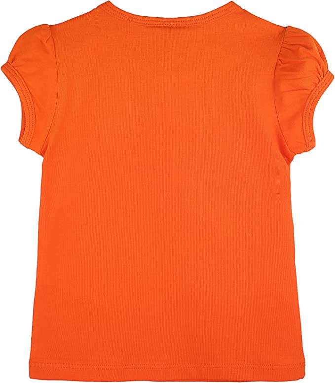 Girls' Basic Cotton T-Shirt  Short Puff Sleeve Crewneck / Toddler LILAX