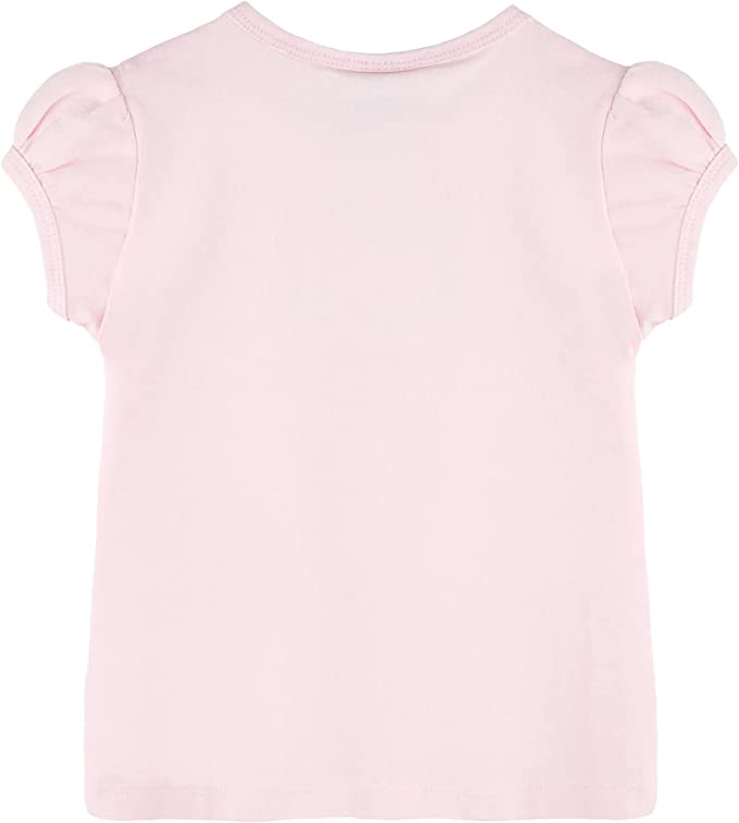 Girls' Basic Cotton T-Shirt  Short Puff Sleeve Crewneck / 8 to 10 LILAX