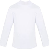 Girls' Basic Mock Turtleneck Long Sleeve Cotton Solid T-Shirt / 9 to 12 Years LILAX