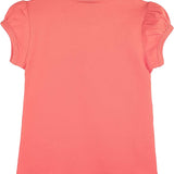 Girls' Basic Cotton T-Shirt  Short Puff Sleeve Crewneck / 8 to 10 LILAX