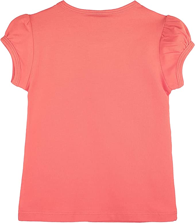 Girls' Basic Cotton T-Shirt  Short Puff Sleeve Crewneck / 8 to 10 LILAX