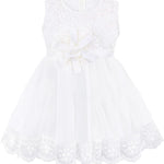 Baby Girl Newborn Christening Baptism Lace White Dress Gown 4 Piece Deluxe Set LILAX