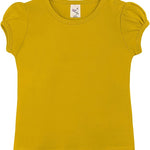 Baby Girls' Basic Short Puff Sleeve Round Neck T-Shirt / 6 to 12 Months LILAX