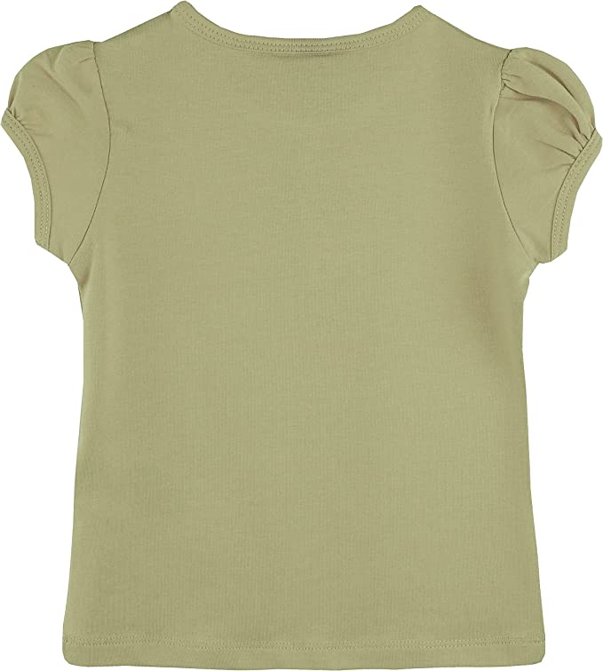 Baby Girls' Basic Short Puff Sleeve Round Neck T-Shirt / 6 to 12 Months LILAX