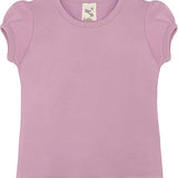 Baby Girls' Basic Short Puff Sleeve Round Neck T-Shirt / 6 to 12 Months LILAX