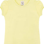 Baby Girls' Basic Short Puff Sleeve Round Neck T-Shirt / 6 to 12 Months LILAX