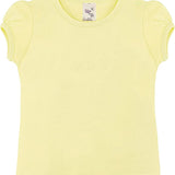 Baby Girls' Basic Short Puff Sleeve Round Neck T-Shirt / 6 to 12 Months LILAX