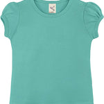 Baby Girls' Basic Short Puff Sleeve Round Neck T-Shirt / 6 to 12 Months LILAX