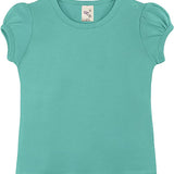 Baby Girls' Basic Short Puff Sleeve Round Neck T-Shirt / 6 to 12 Months LILAX