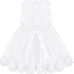 Baby Girl Newborn Christening Baptism Lace White Dress Gown 4 Piece Deluxe Set LILAX