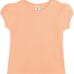 Baby Girls' Basic Short Puff Sleeve Round Neck T-Shirt / 12 to 24 Months LILAX