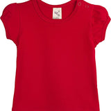 Baby Girls' Basic Short Puff Sleeve Round Neck T-Shirt / 6 to 12 Months LILAX