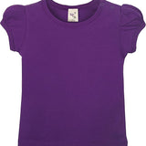 Baby Girls' Basic Short Puff Sleeve Round Neck T-Shirt / 6 to 12 Months LILAX