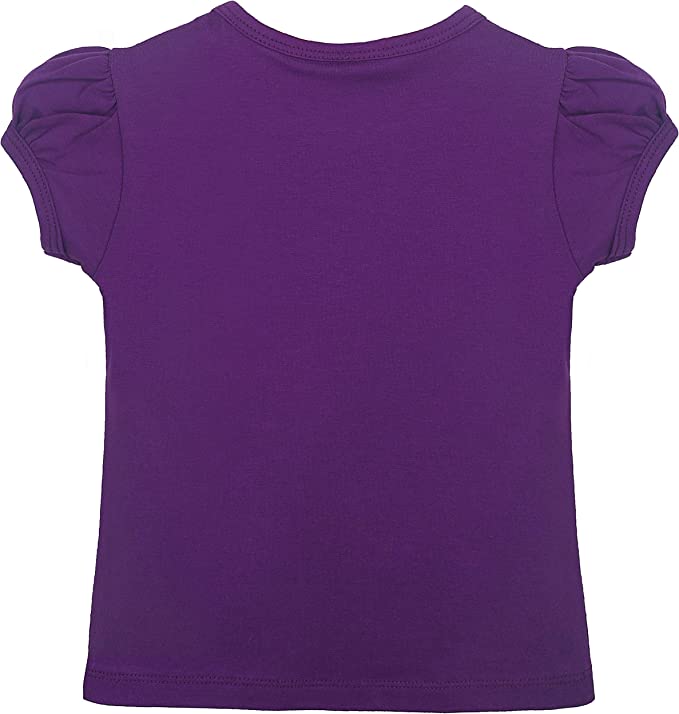 Baby Girls' Basic Short Puff Sleeve Round Neck T-Shirt / 12 to 24 Months LILAX