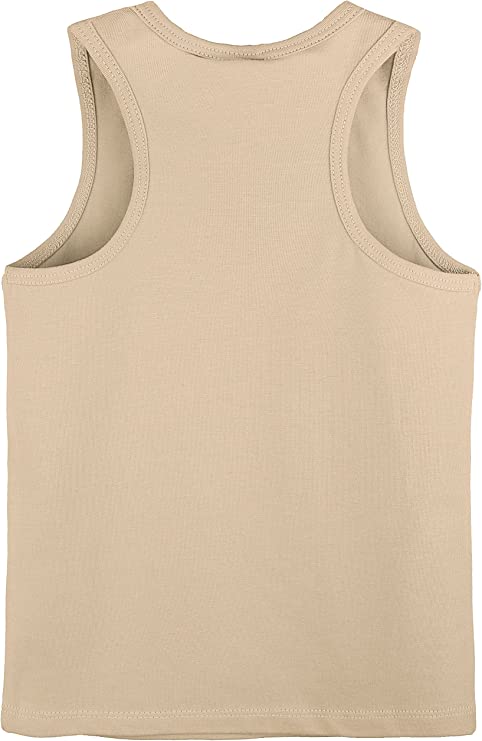 Girls' Soft Solid Cotton Blend Racerback Tank Top / 5 to 7 Years LILAX