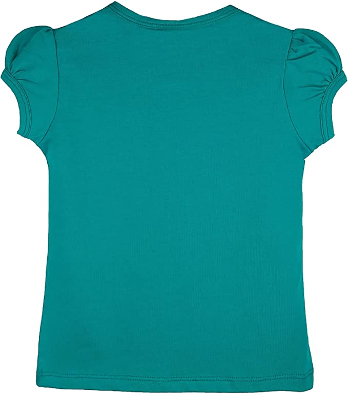 Girls' Basic Cotton T-Shirt  Short Puff Sleeve Crewneck / 8 to 10 LILAX