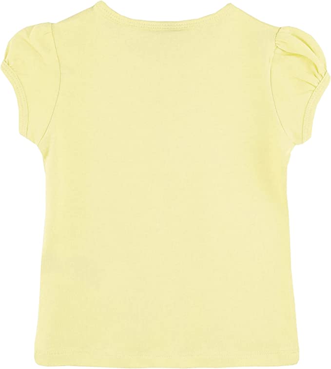 Girls' Basic Cotton T-Shirt  Short Puff Sleeve Crewneck / 8 to 10 LILAX