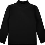 Girls' Basic Mock Turtleneck Long Sleeve Cotton Solid T-Shirt / Toddler LILAX