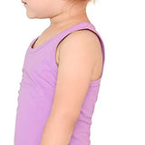 Girls' Soft Solid Cotton Blend Racerback Tank Top / Toddler LILAX