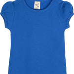 Baby Girls' Basic Short Puff Sleeve Round Neck T-Shirt / 6 to 12 Months LILAX