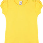 Baby Girls' Basic Short Puff Sleeve Round Neck T-Shirt / 12 to 24 Months LILAX