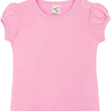 Baby Girls' Basic Short Puff Sleeve Round Neck T-Shirt / 6 to 12 Months LILAX